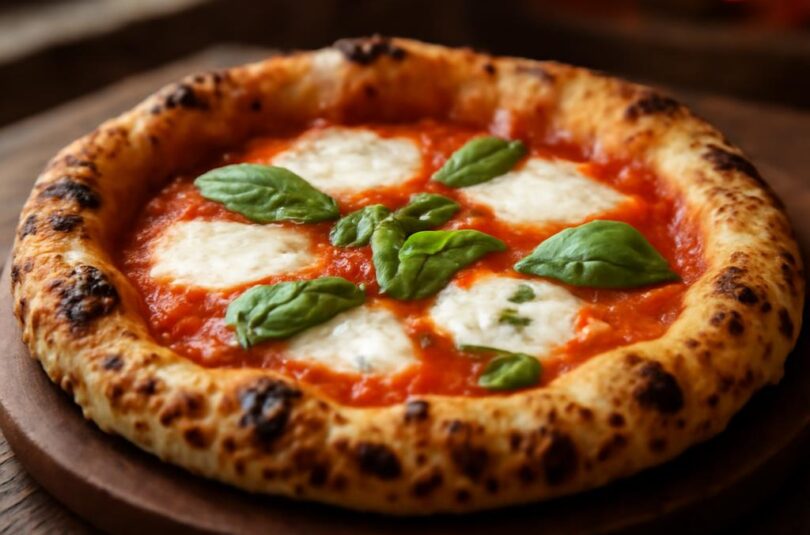 Pravá neapolská pizza Margherita z pece