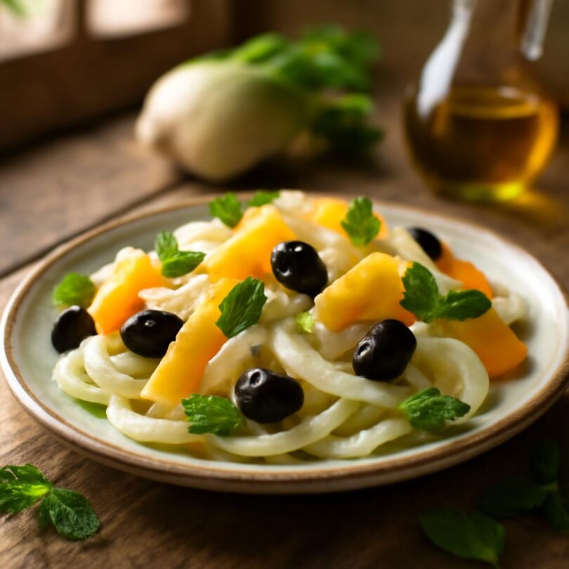 insalata-di-finocchi-fenyklovy-salat Fenyklový salát s pomerančem, olivami a mátou po italsku