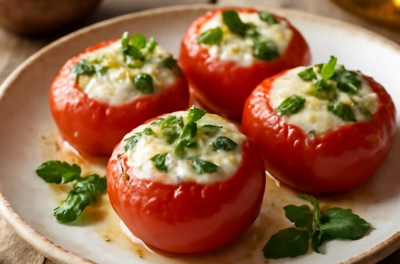 pecena-rajcata-mozzarella Pečená rajčata s mozzarellou a bylinkami jako lehká večeře