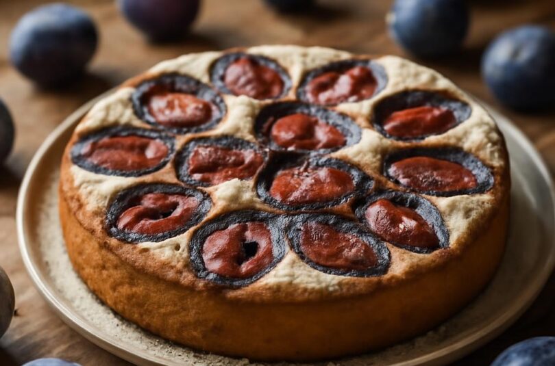 Italský švestkový koláč torta di prugne