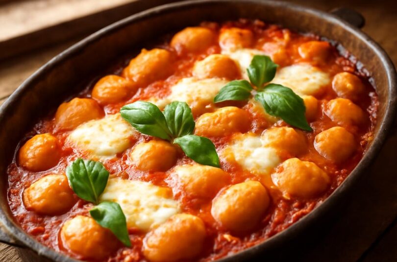 gnocchi-alla-sorrentina Zapečené gnocchi alla sorrentina s rajčaty a mozzarellou