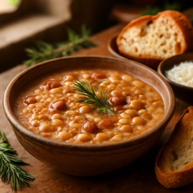 Pasta e fagioli – sytá italská polévka z fazolí a těstovin