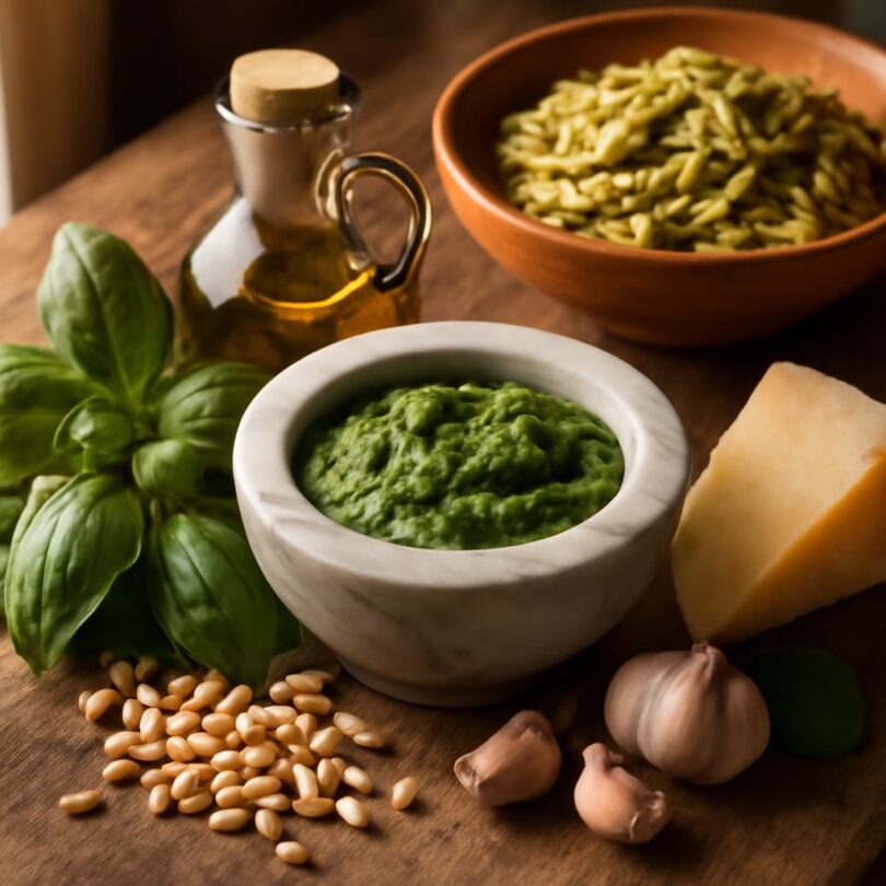 Pesto alla genovese – pravé bazalkové pesto v hmoždíři