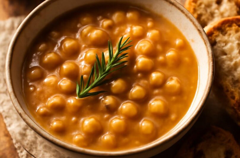 zuppa-di-ceci-cizrnova-polevka-s-rozmarynem Zuppa di ceci - cizrnová polévka s rozmarýnem v misce