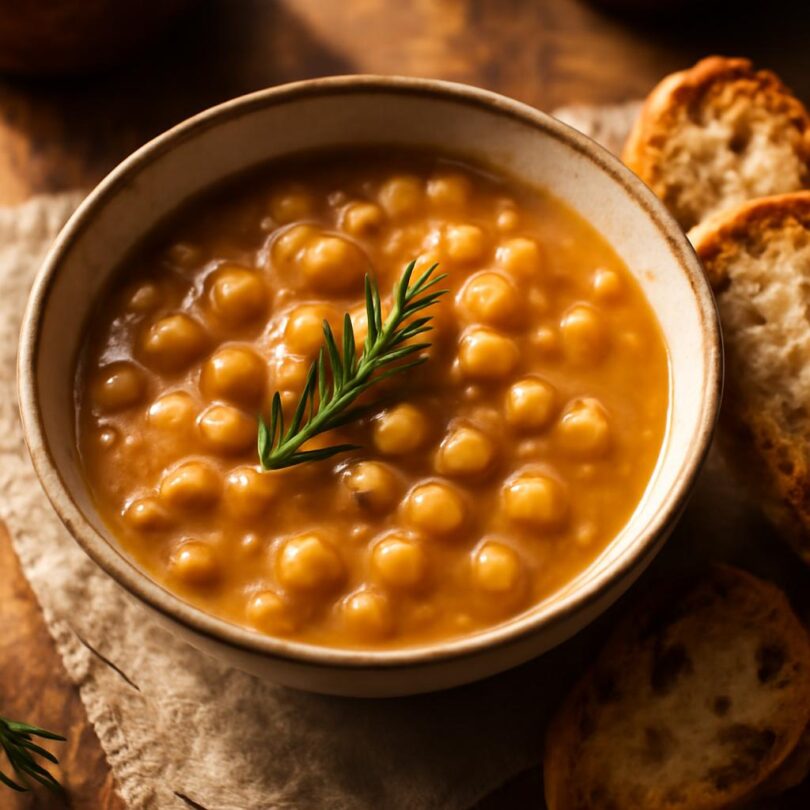 zuppa-di-ceci-cizrnova-polevka-s-rozmarynem Zuppa di ceci - cizrnová polévka s rozmarýnem v misce