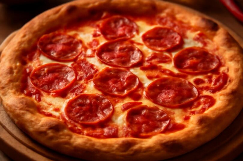 pizza-diavola Pizza diavola s pikantním salámem, mozzarellou a chilli