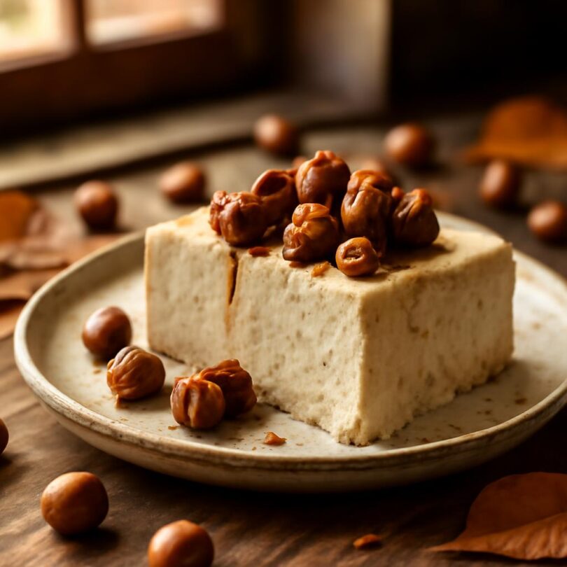 semifreddo-liskove-orisky Semifreddo s lískovými oříšky – plátek na talíři