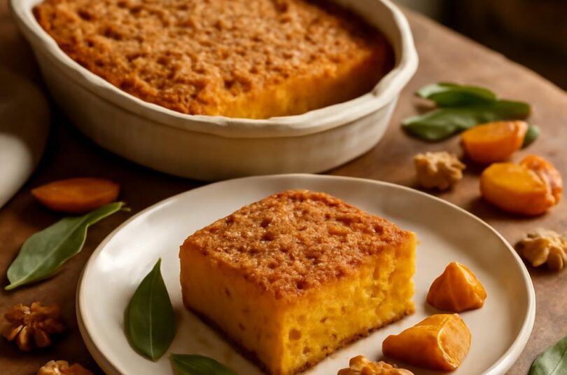 Dýňový nákyp sformato di zucca s parmazánem v zapékací misce